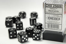Chessex 16MM D6 Dice - Opaque - Black/White