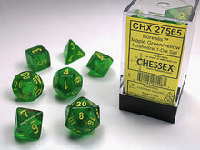 Chessex 7-Die Set - Borealis - Maple Green/Yellow
