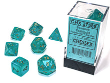 Chessex 7-Die Set - Borealis Luminary - Teal/Gold