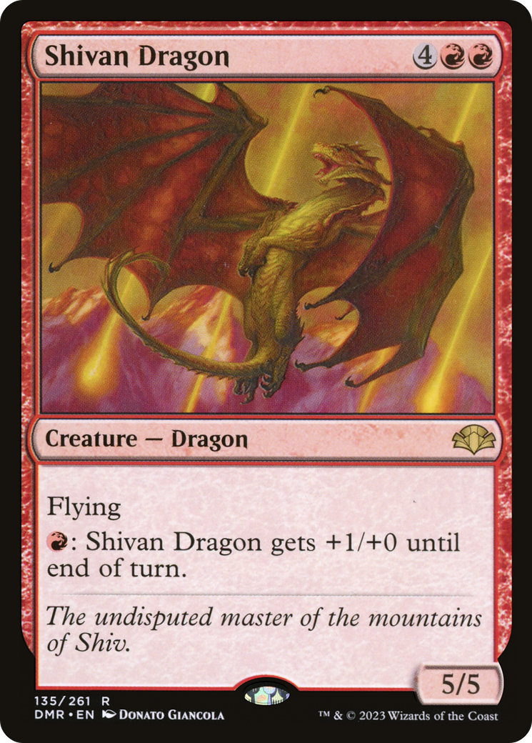 Shivan Dragon [Dominaria Remastered]