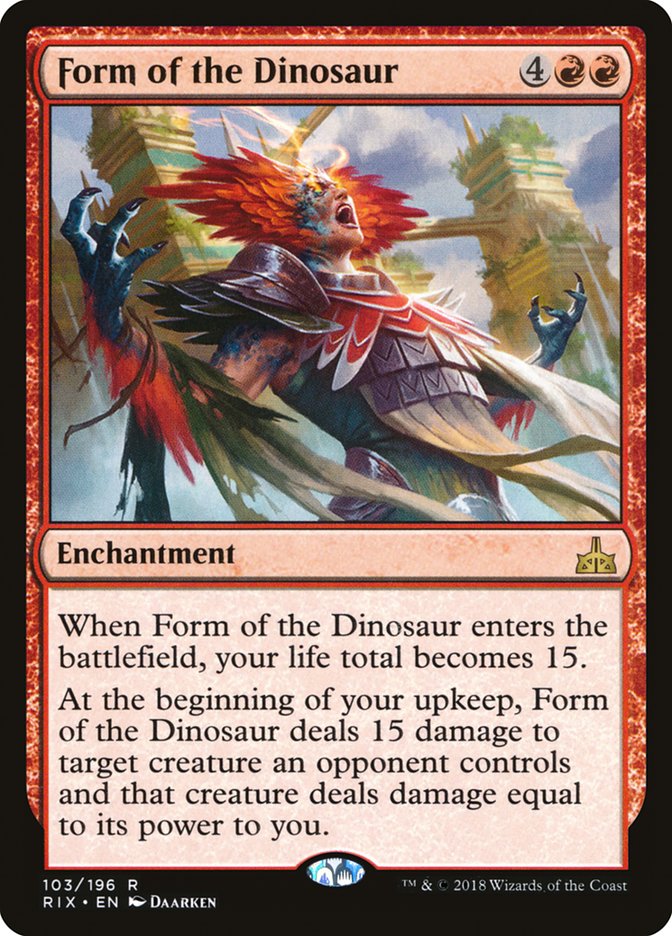 Form of the Dinosaur [Rivals of Ixalan] | Mothership Books and Games TX