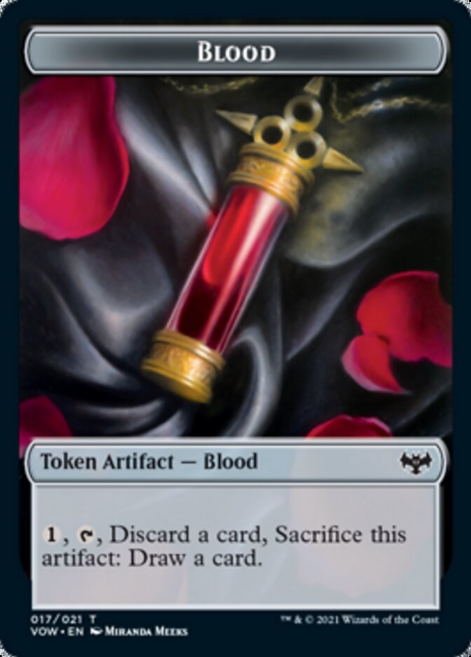 Blood // Spirit (002) Double-Sided Token [Innistrad: Crimson Vow Tokens]