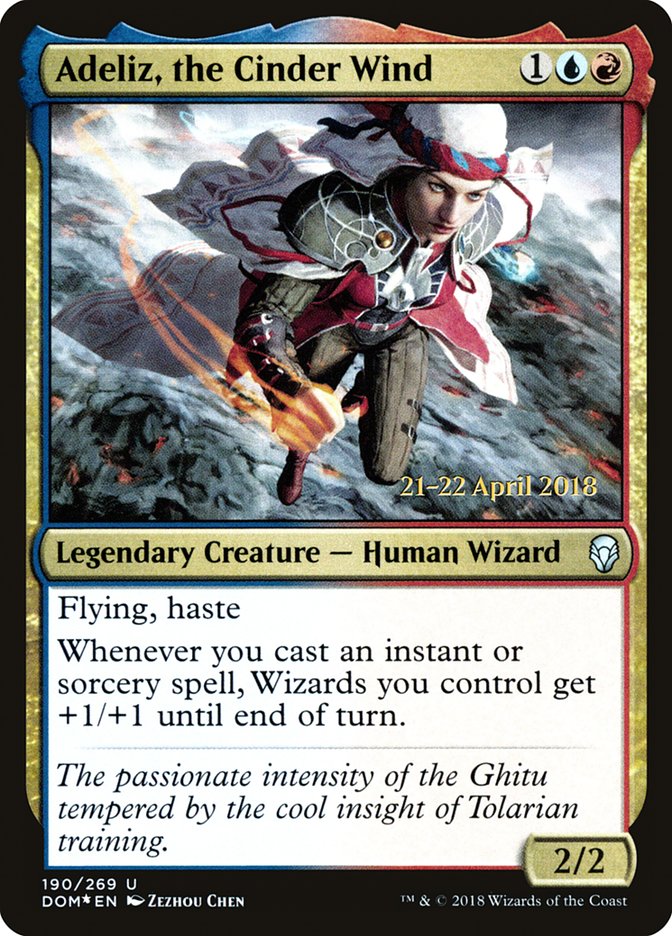 Adeliz, the Cinder Wind [Dominaria Prerelease Promos] | Mothership Books and Games TX
