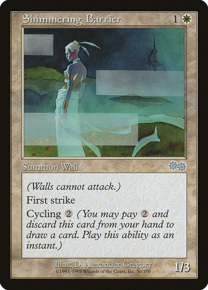 Shimmering Barrier [Urza's Saga] | Mothership Books and Games TX
