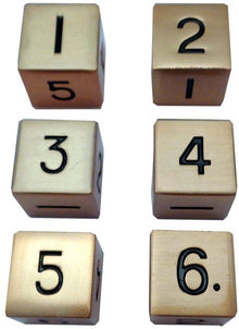 16mm Metal Dice 6 Count D6