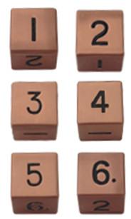 16mm Metal Dice 6 Count D6
