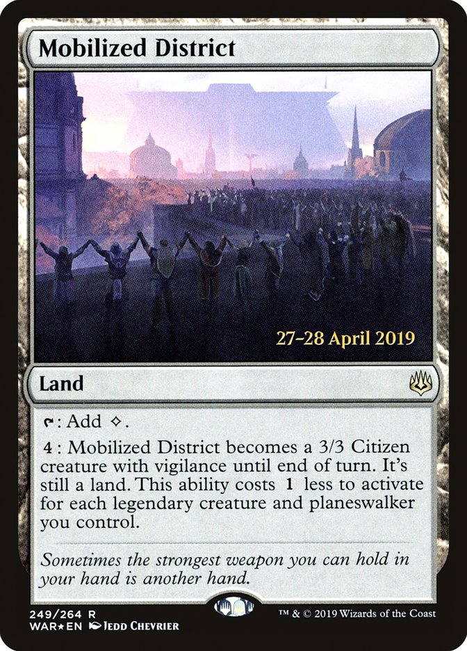 Mobilized District [War of the Spark Prerelease Promos] | Mothership Books and Games TX
