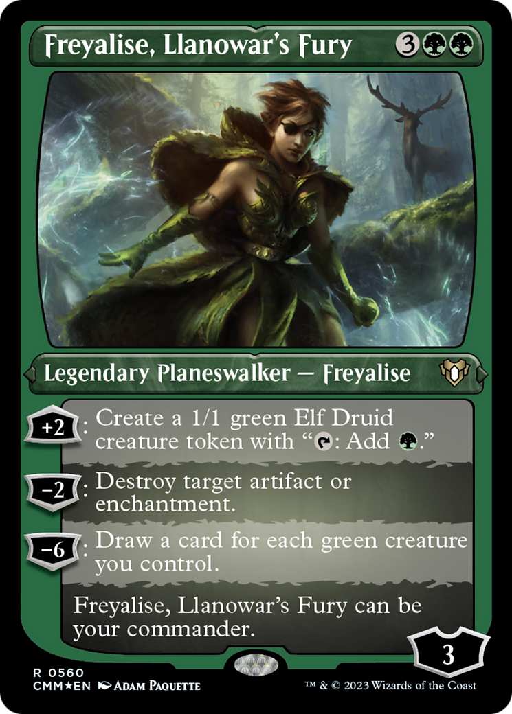 Freyalise, Llanowar's Fury (Foil Etched) [Commander Masters]
