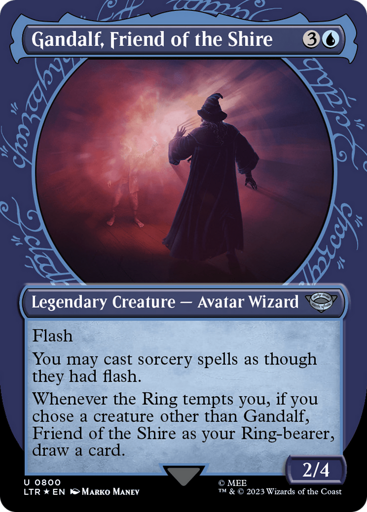 Gandalf, Friend of the Shire (Showcase) (Surge Foil) [The Lord of the Rings: Tales of Middle-Earth]