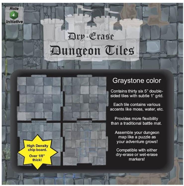 Dry-Erase Dungeon Tiles: Graystone