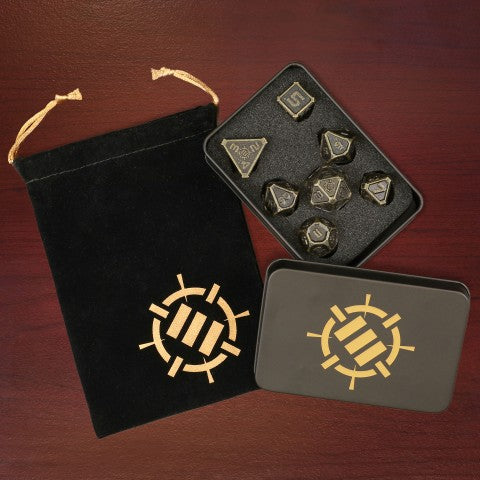 7-Set Enhance: metal dice set w/ case