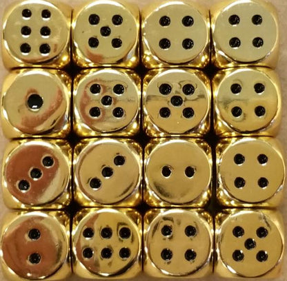 12mm Metal D6 Dice - 16ct