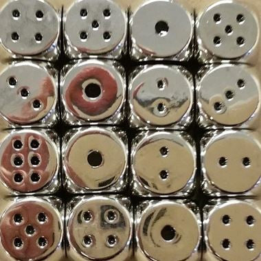 12mm Metal D6 Dice - 16ct