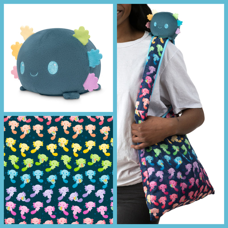 Plushie Tote Bag: Blue Axolotl