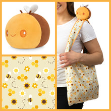Plushie Tote Bag: Yellow Bee & Honeycomb