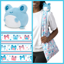 Plushie Tote Bag: Blue Transgender Pride Frog