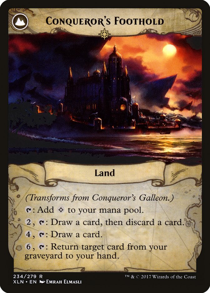 Conqueror's Galleon // Conqueror's Foothold [Ixalan] | Mothership Books and Games TX
