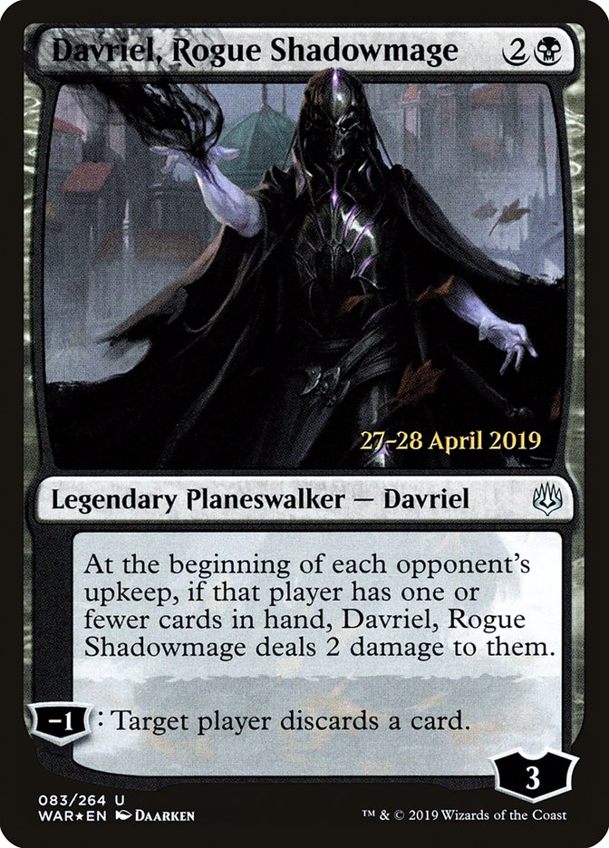 Davriel, Rogue Shadowmage [War of the Spark Prerelease Promos] | Mothership Books and Games TX