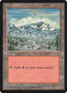 Mountain (Trees Visible / Signature on Right) [Ice Age]