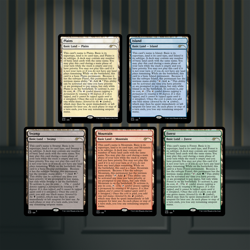 MTG Secret Lair - The Full-Text Lands