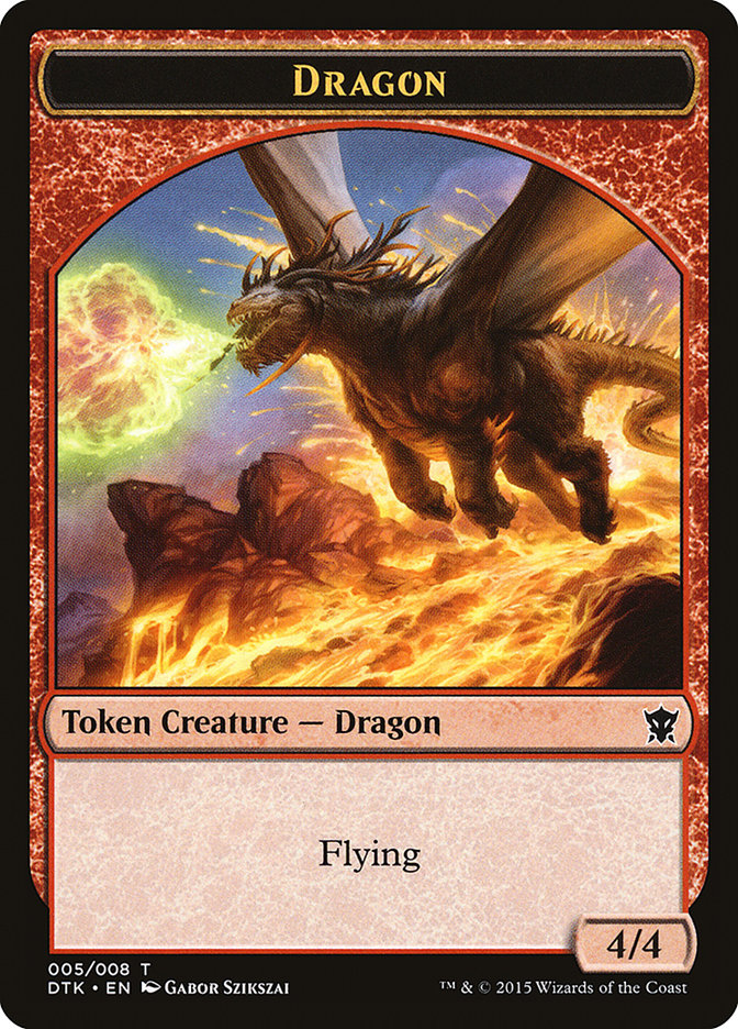 Dragon Token [Dragons of Tarkir Tokens] | Mothership Books and Games TX