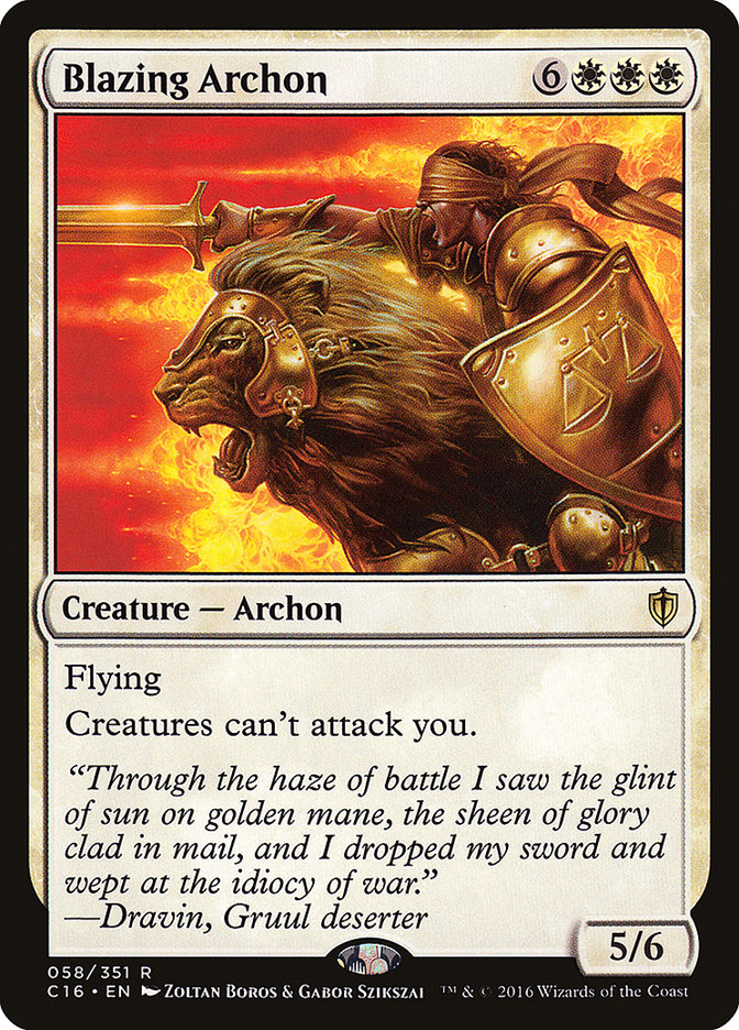 Blazing Archon [Commander 2016] | Mothership Books and Games TX