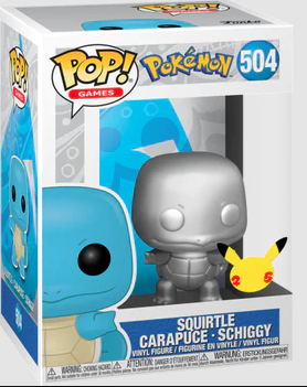 Funko Pop! Pokemon 25th Anniversary Chrome Squirtle (504 - CLEARANCE
