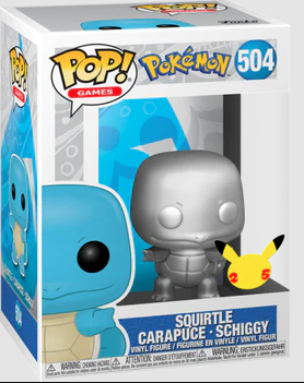 Funko Pop Pokemon 25th Anniversary Chrome Squirtle 504