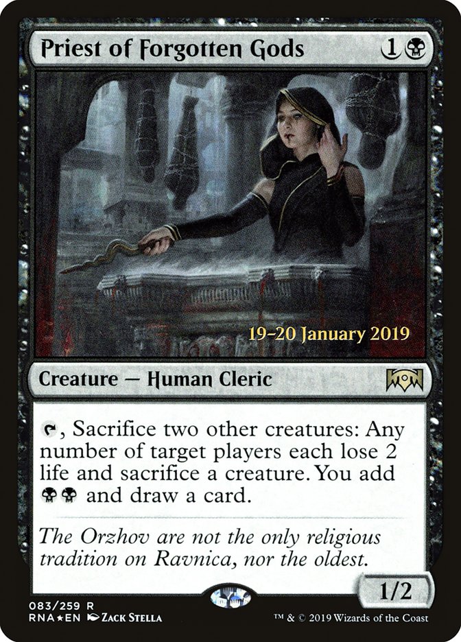 Priest of Forgotten Gods [Ravnica Allegiance Prerelease Promos] | Mothership Books and Games TX