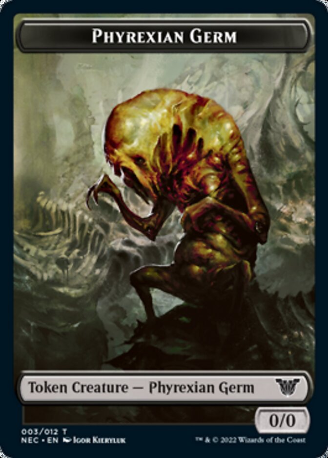 Phyrexian Germ // Spirit (002) Double-Sided Token [Kamigawa: Neon Dynasty Commander Tokens]