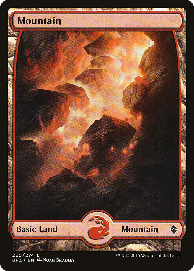 Mountain (265) (Full Art) [Battle for Zendikar] | Mothership Books and Games TX