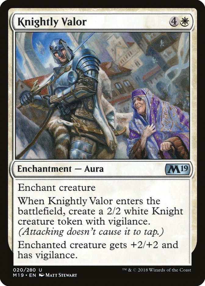 Knightly Valor [Core Set 2019] | Mothership Books and Games TX