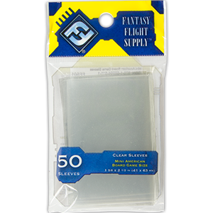 Mini European Board Game Size Clear Card Sleeves (50ct) (On Sale