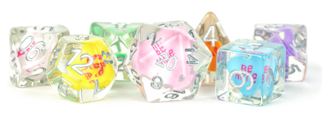 16mm Resin Poly Dice Set - Love Dice
